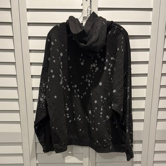 Black Smiley Face NWT Hoodie Sweatshirt. Missing the drawstring cord. - Picture 5 of 5